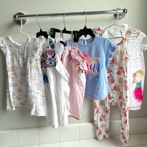 Mud Pie Set of 6 Adorable Outfits - including 4 year old birthday shirt!